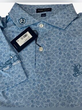 NWT SCOTTY CAMERON GALLERY Circle T Peace Surfer Botanical Perform Polo XL Golf